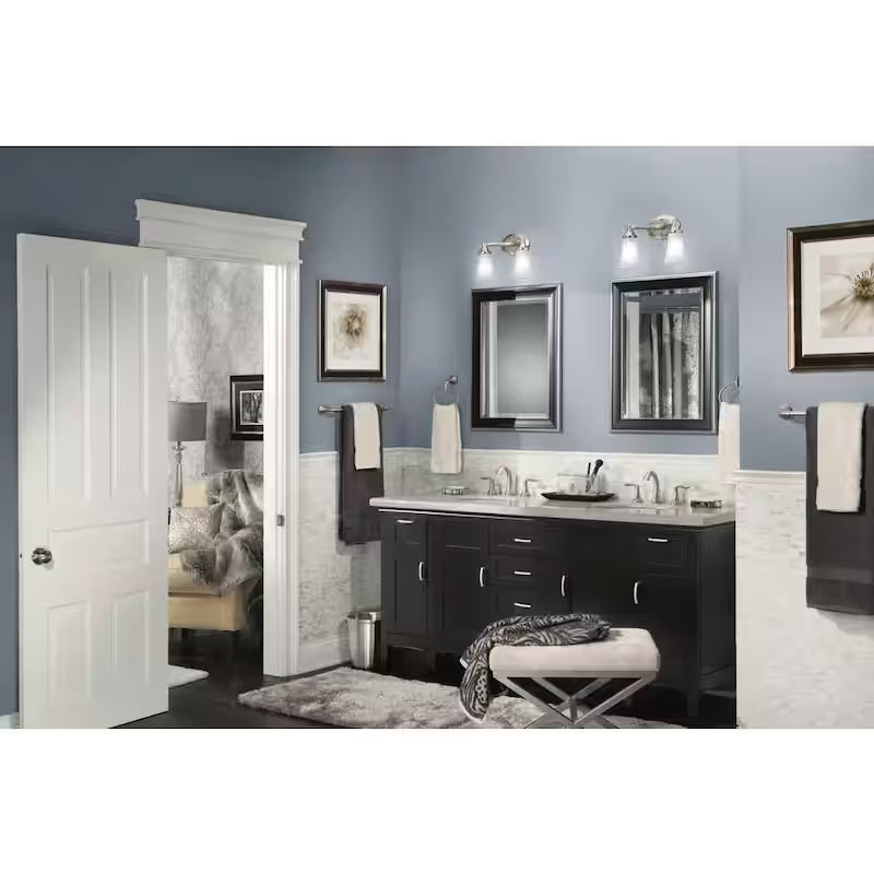 8 in. Widespread 2-Handle Bathroom Faucet Trim Kit in Brushed Nickel V401781