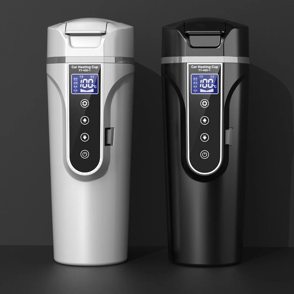 12V 24V Heated Water Cup Electric Kettle LCD Display F2099