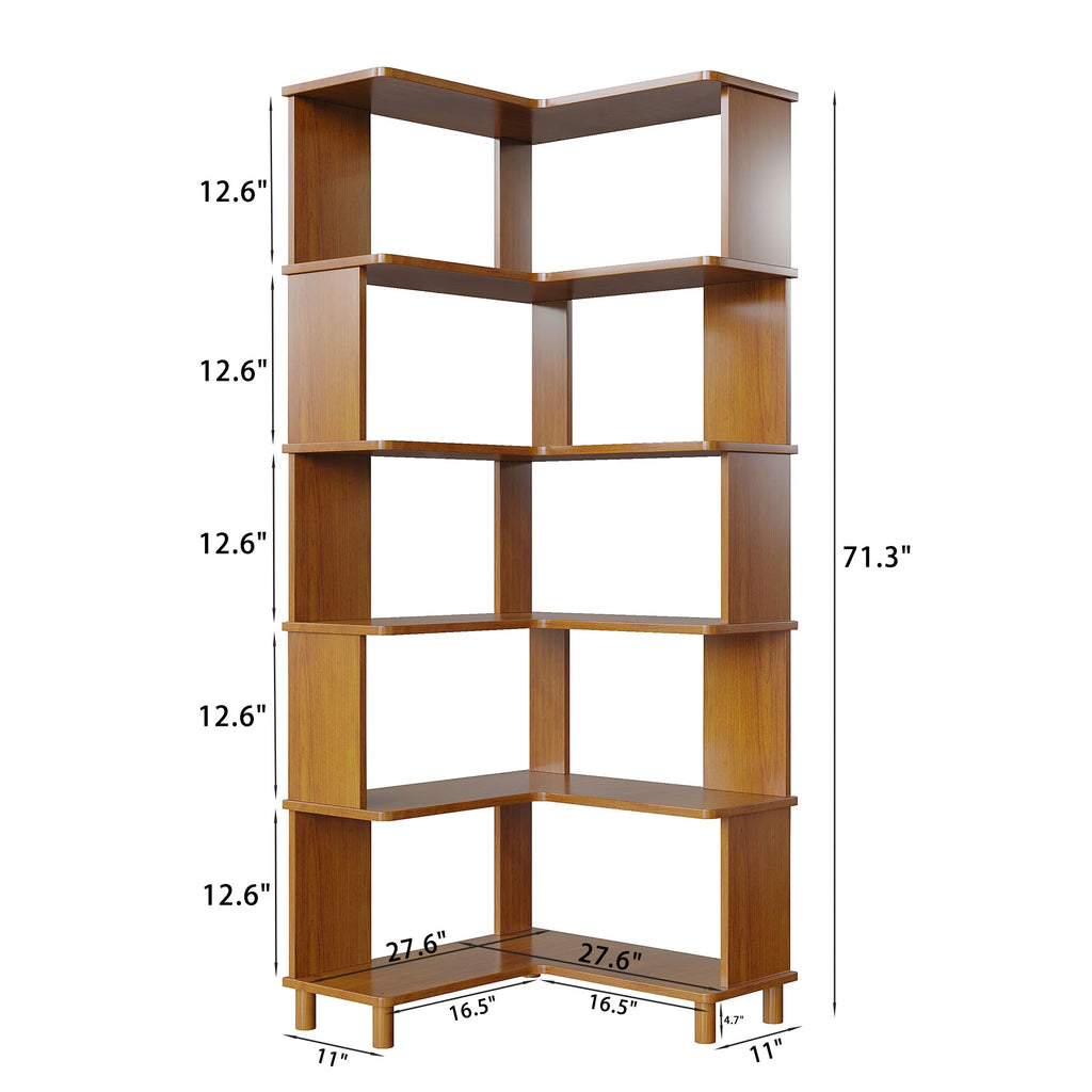 Brown Corner Bookshelf W12428