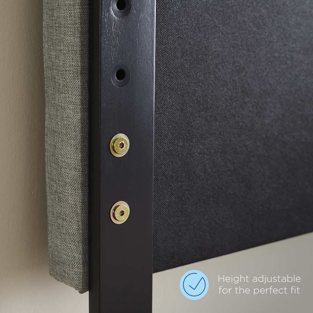 King Size Velvet Dark Grey Headboard N5254