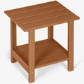 2-Tier HDPE Outdoor Side Table Rectangular Teak O219013