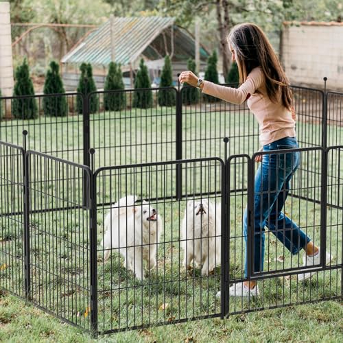 16 Panels 32 inch Heavy Duty Metal Dog Playpen Y821