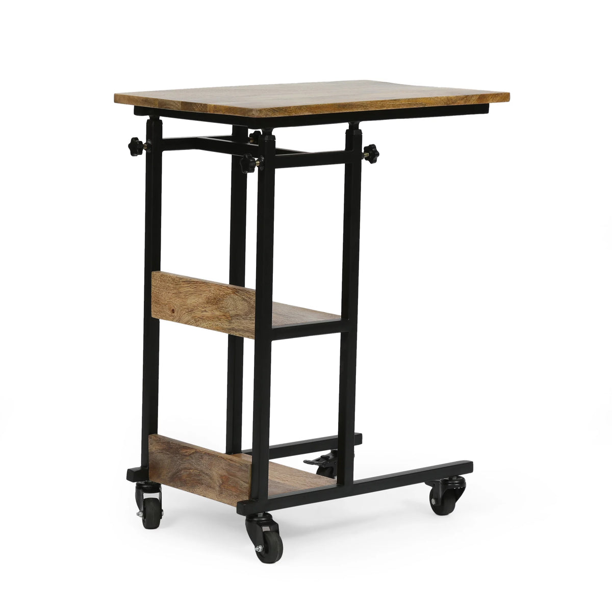 C-Shape Iron End Table with Tabletop G420932