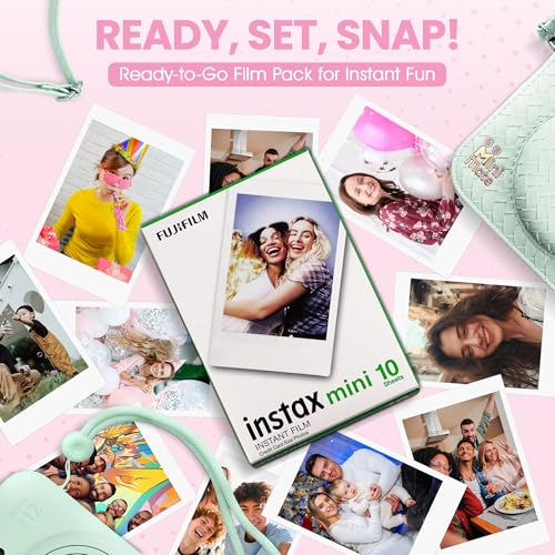Blossom Pink Instant Camera with Case and Film N4874