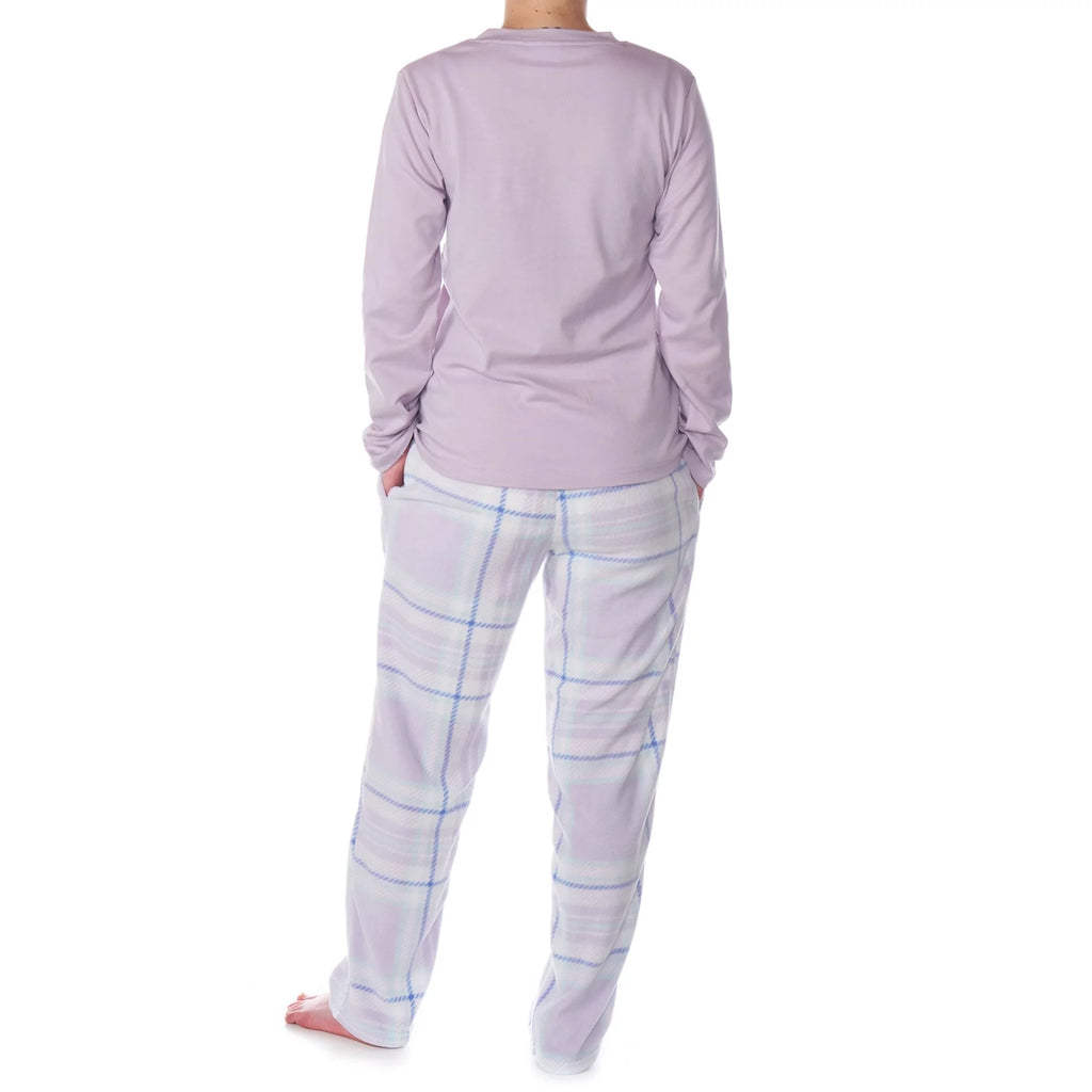 Womens Long Sleeve Fleece Pajama Set V836979