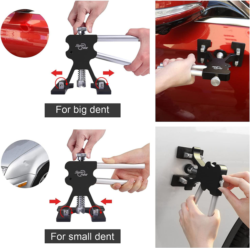 Auto Body Dent Remover Tools with LED Light Board and Storage Bag D65814