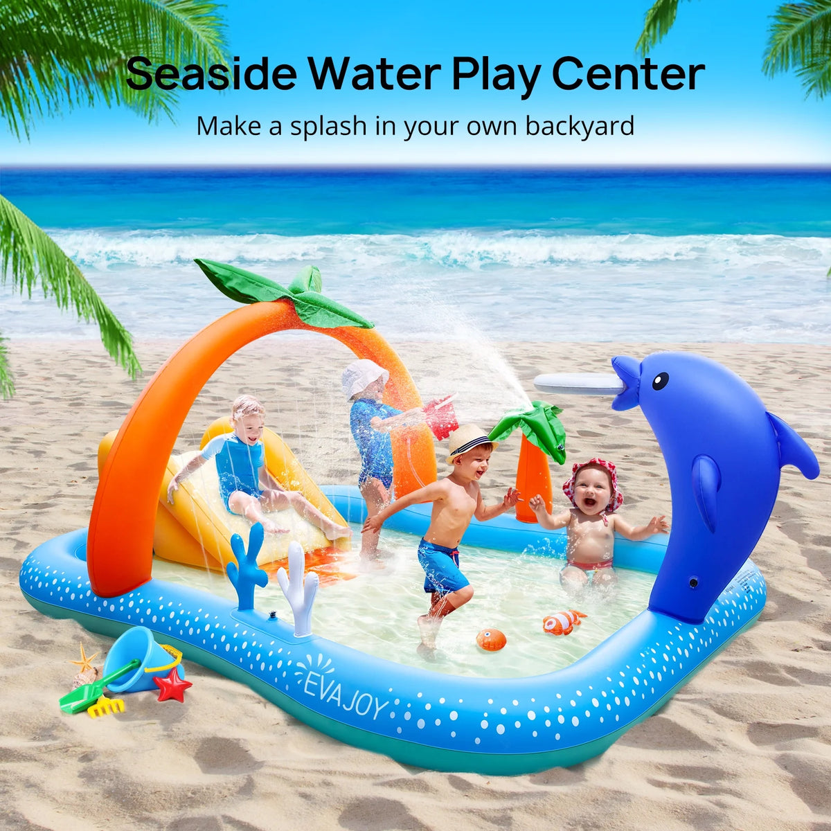 Inflatable Rectangular Swimming Pool A23028