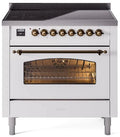 White Induction Range with Electric Oven F2839