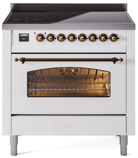 White Induction Range with Electric Oven F2839