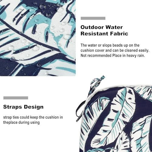 Set of 4 Water Repellent Outdoor Chair Cushions 17"x 16" P277010
