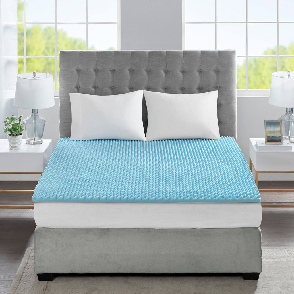 Blue California King Gel Memory Foam Topper F13611