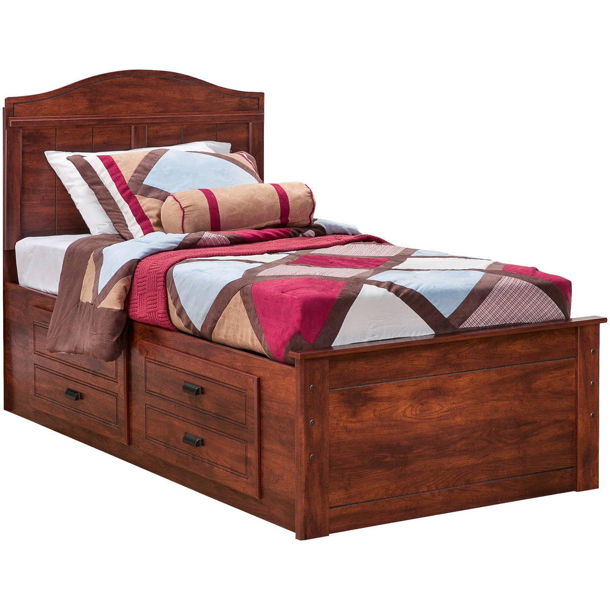 Twin Bookcase Headboard Brown E974