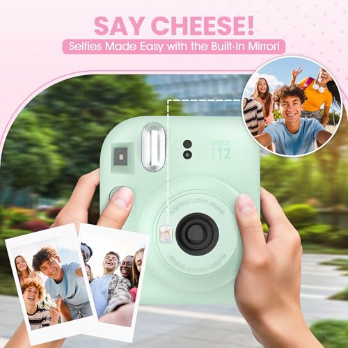 Blossom Pink Instant Camera with Case and Film N4874