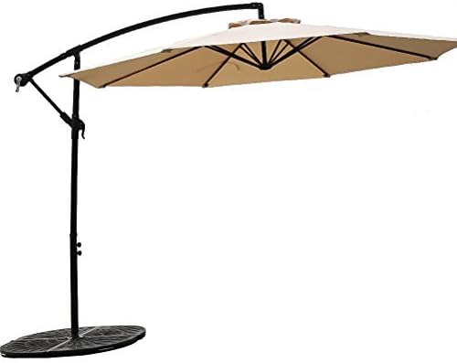 10 ft Cantilever Offset Patio Umbrella with Cross Base G1128