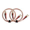 1 Pair 13AWG Oxygen-Free Copper Speaker Cables with Banana Plug Tips H351842