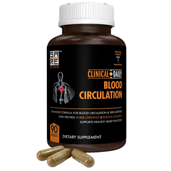 90 Capsules Blood Circulation Supplement with Butcher's Broom and Horse Chestnut R1556
