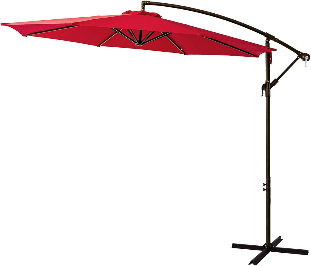 10 ft Cantilever Offset Patio Umbrella with Cross Base G1128