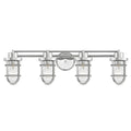 Seeded Glass Bathroom Light Chrome Cage 4 LT V314