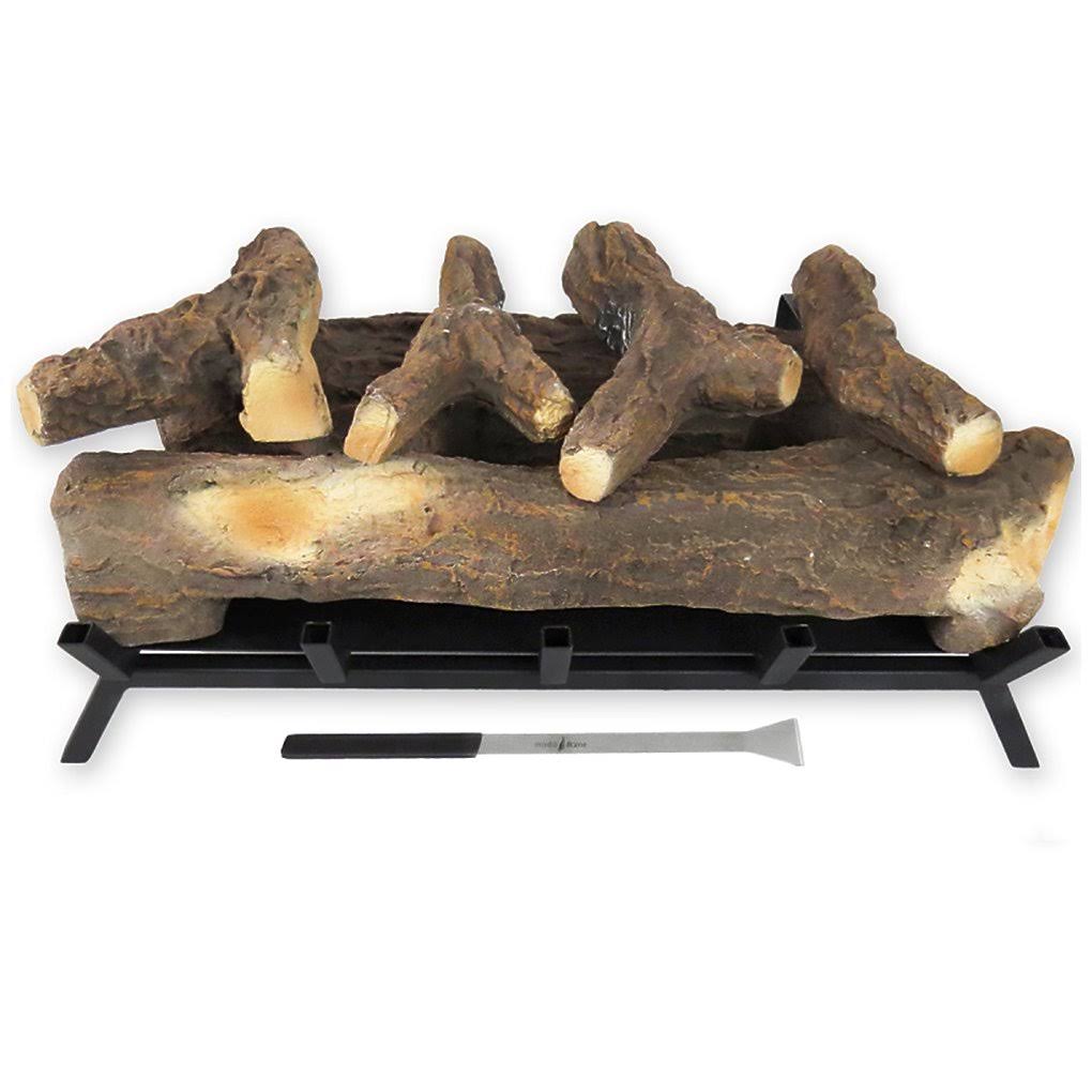 24 in. Ethanol Fireplace Log Set with Burner Insert C477116