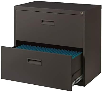 2 Drawer Lateral File Cabinet in Black D803