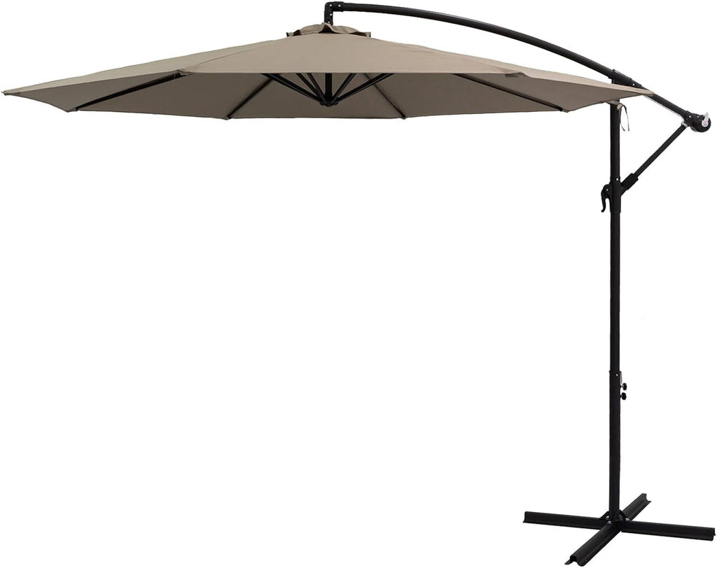 10 ft Cantilever Offset Patio Umbrella with Cross Base G1128