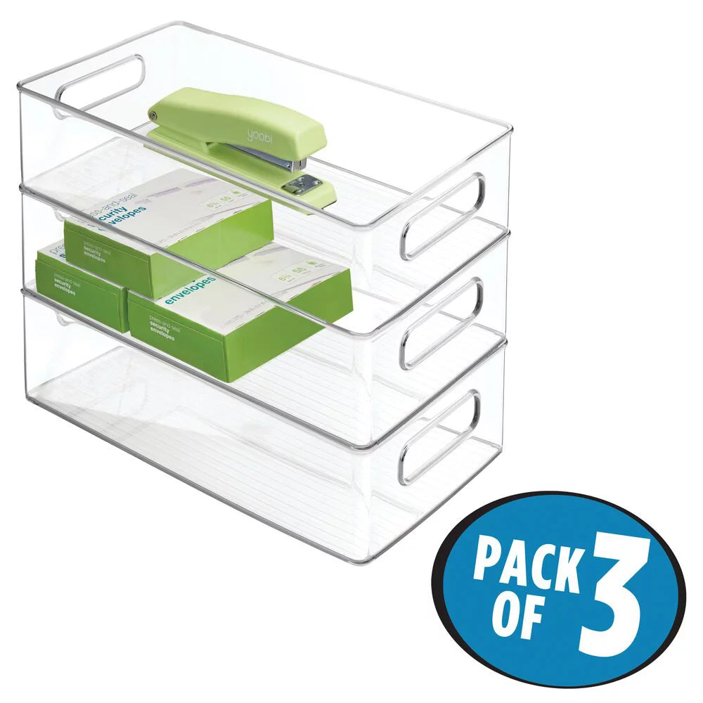 Clear 3 Pack Storage Bins C752073