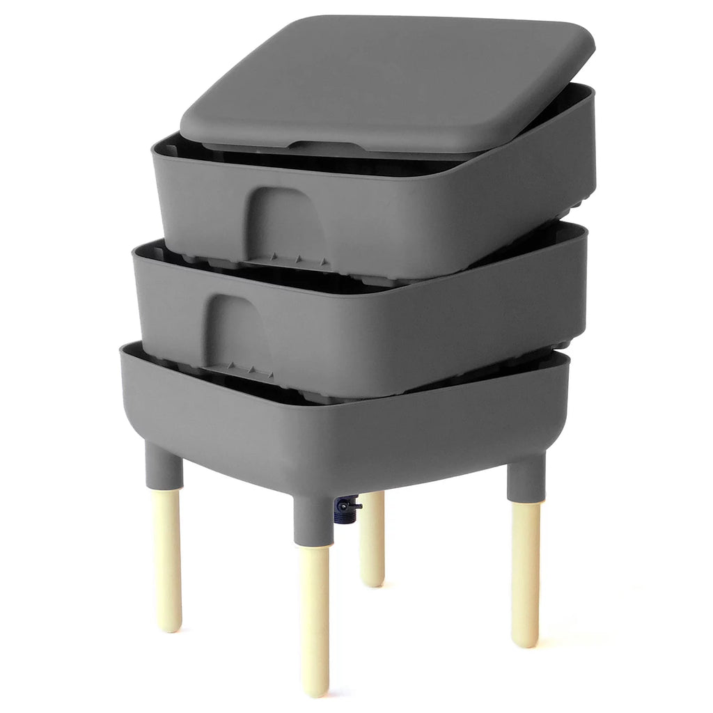 6 Gal Composting Bin System Gray Q61945