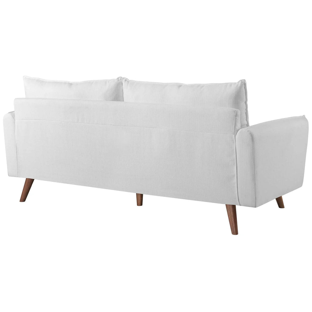 White Upholstered Fabric Sofa and Loveseat Set C968