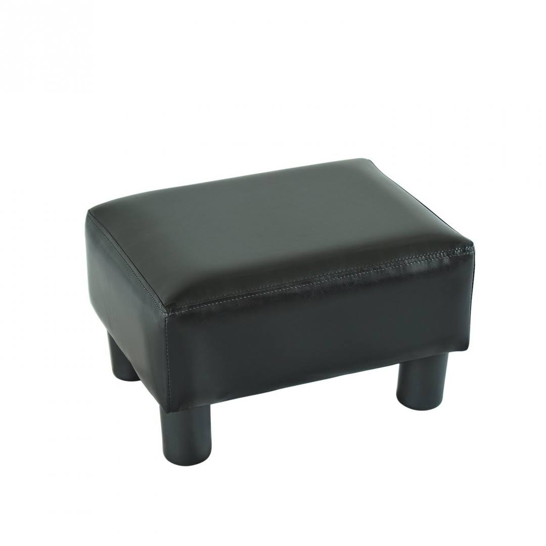Black PU Leather Ottoman Footstool K285