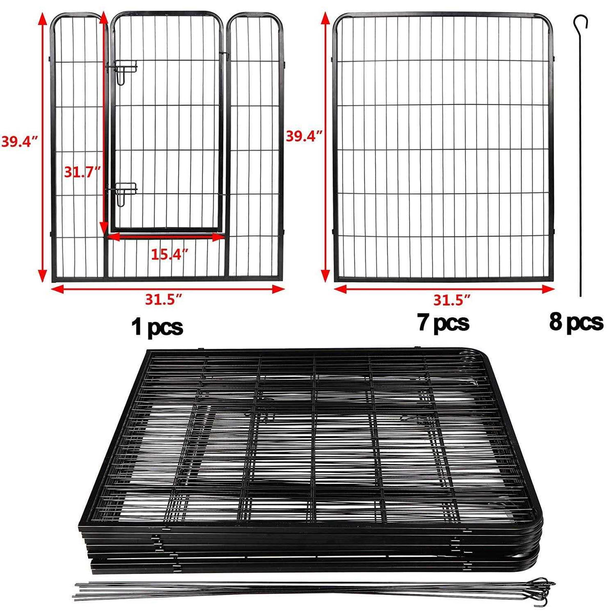 Foldable Metal Exercise Pen & Pet Playpen B249116