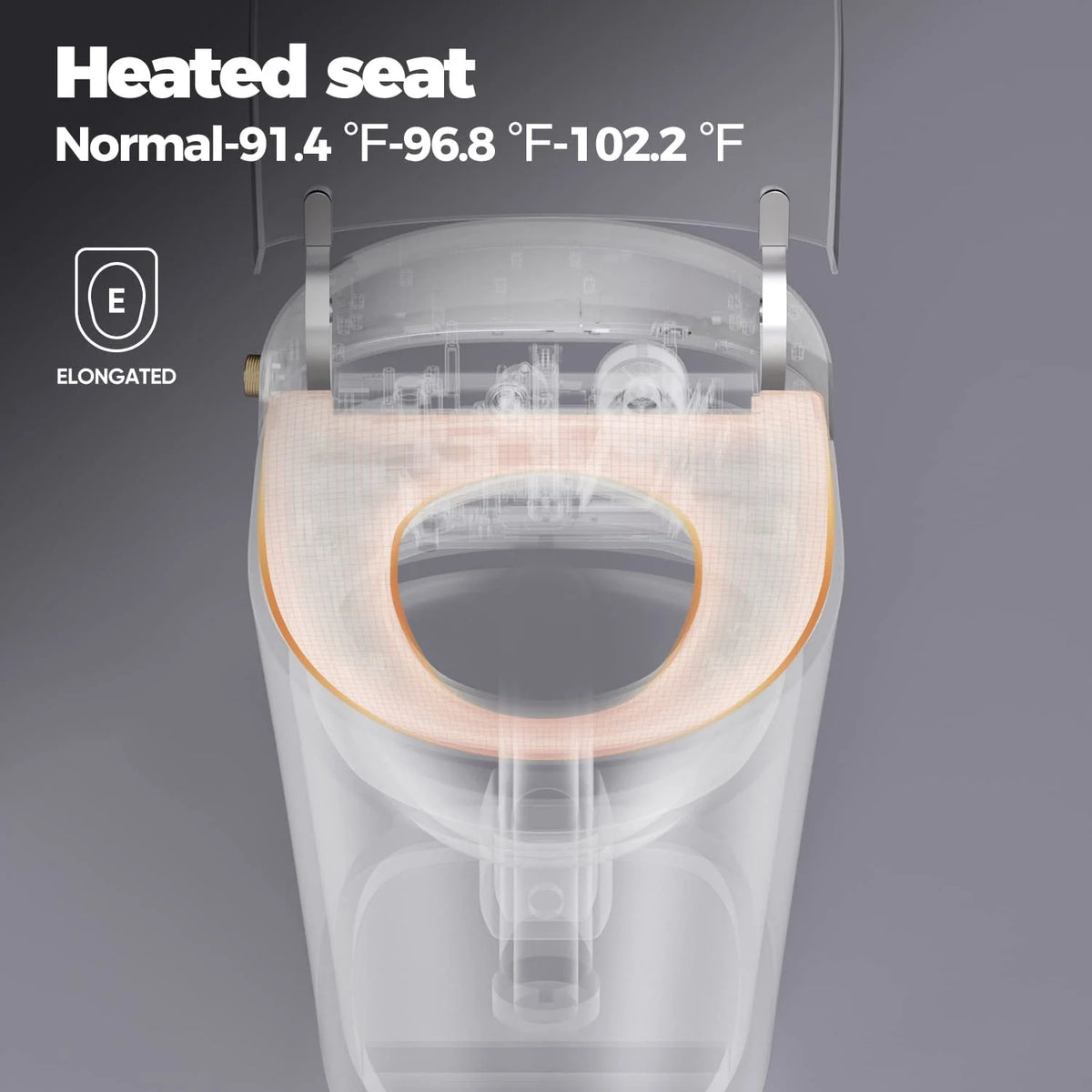 Smart Heated Bidet Toilet with Remote Control F2014