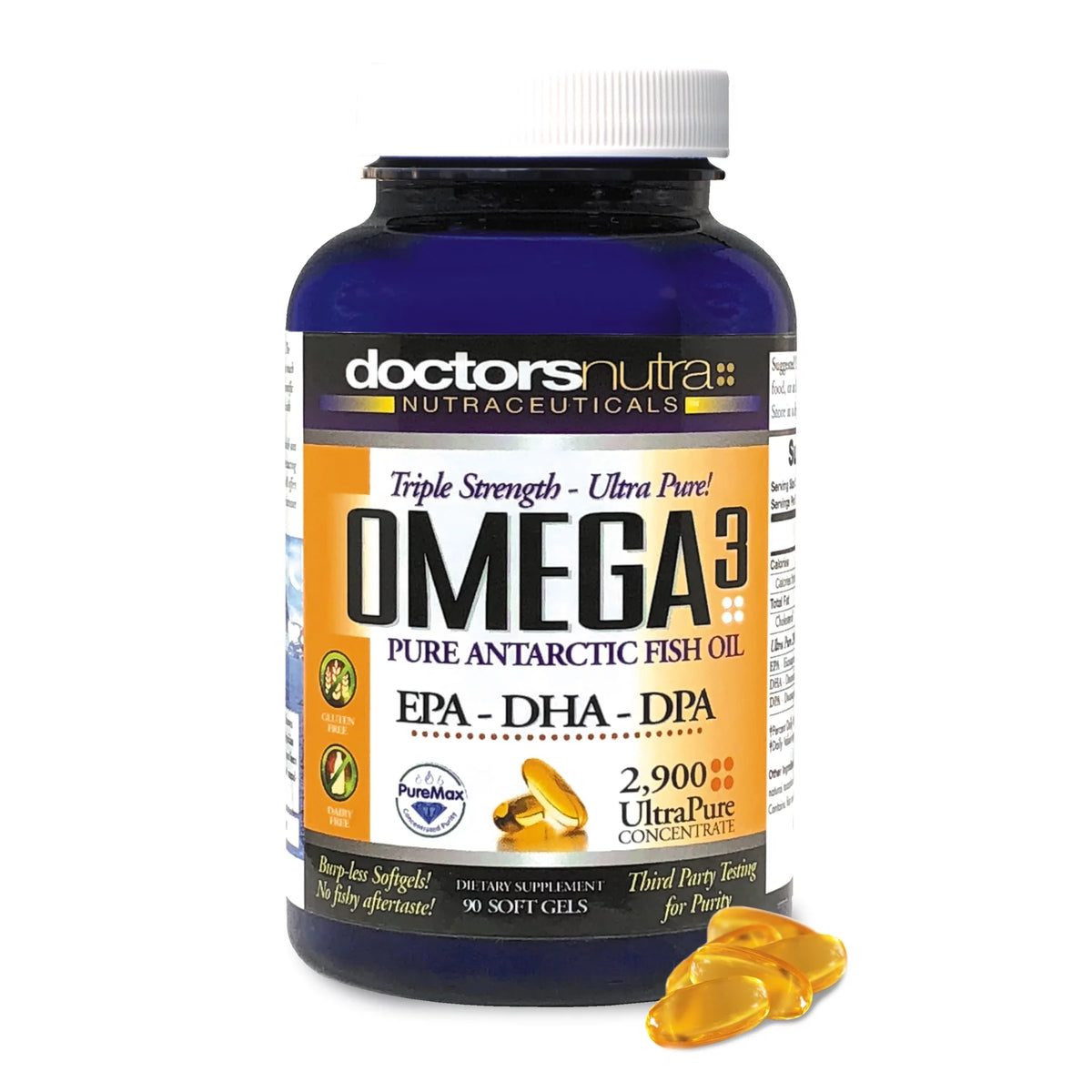 Natural Wild Omega 3 DPA Fish Oil Supplement 2,900 Milligrams Soft-Gels Q5321
