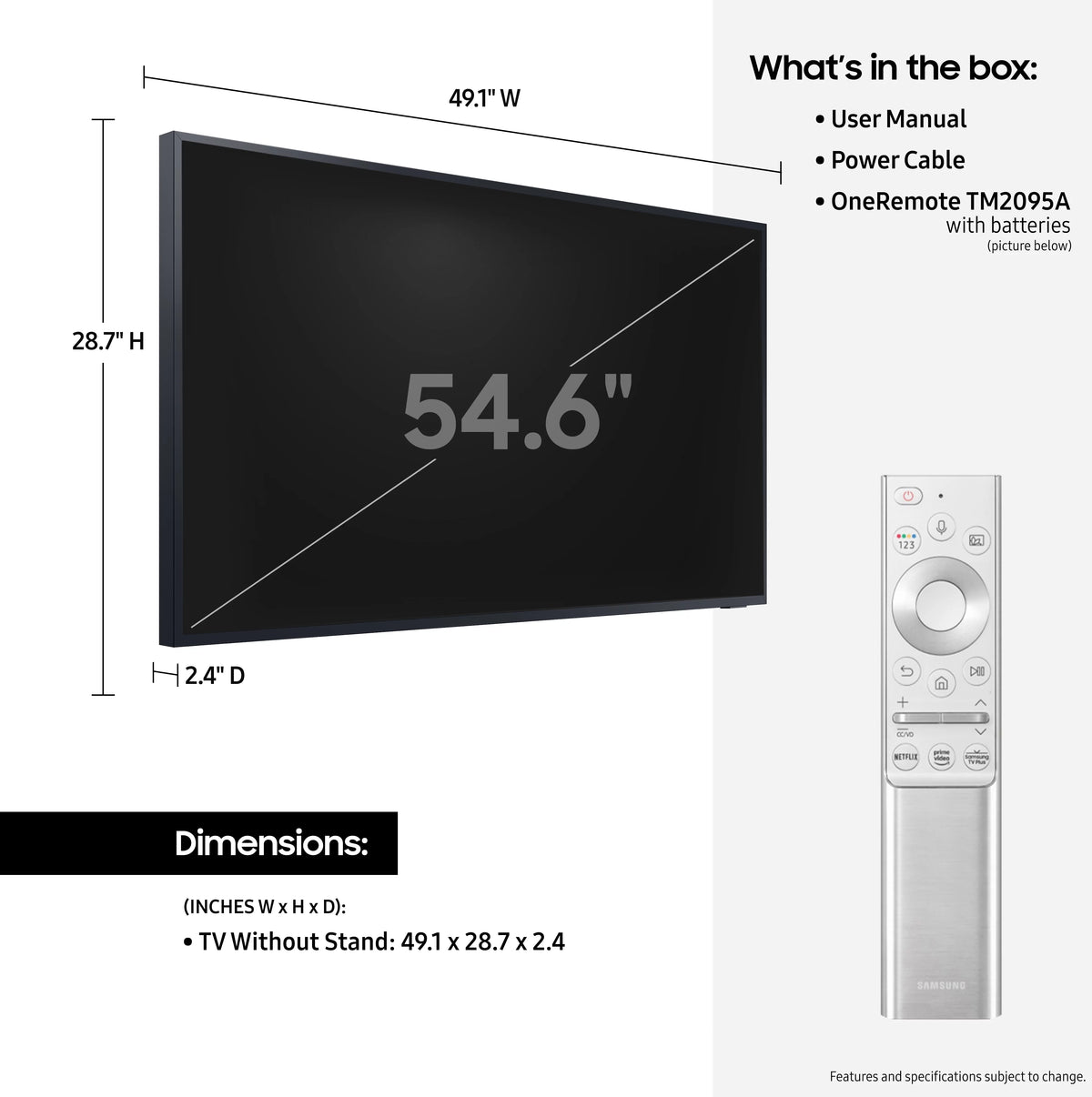 55 Class Outdoor QLED 4K Smart TV W896