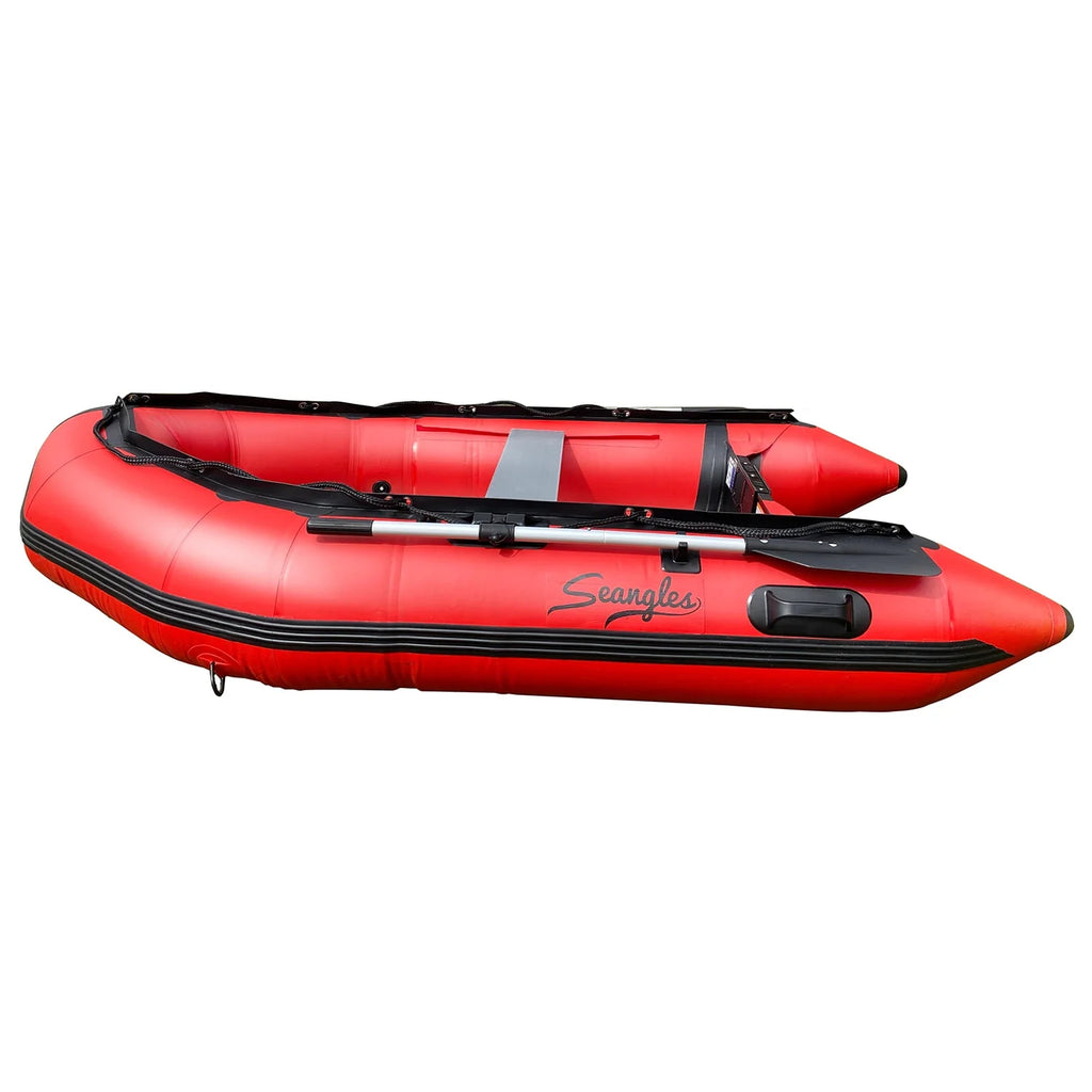 Inflatable Boat 4 Person Aluminum Floor Heavy Duty Saltwater Fishing Boat L943880
