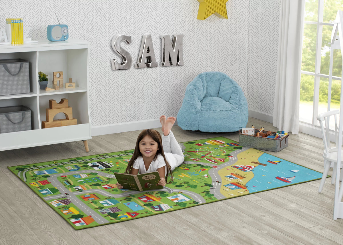 Kids Extra Large Road Map Activity Rug O8661
