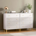 White 4 Drawer Dresser Set of 2 O7248