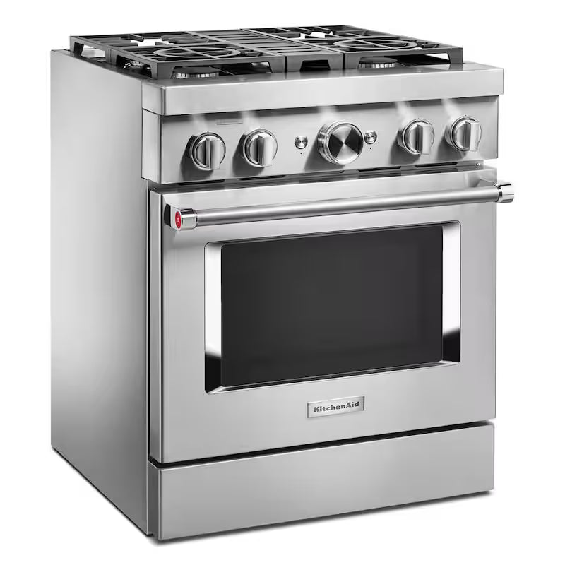 4 Burner Dual Fuel Freestanding Smart Range in Stainless Steel J694