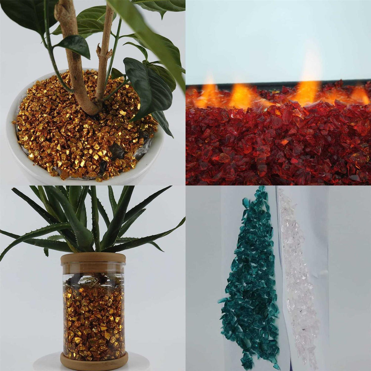 High Luster Fire Glass Gravel Stone Z65596