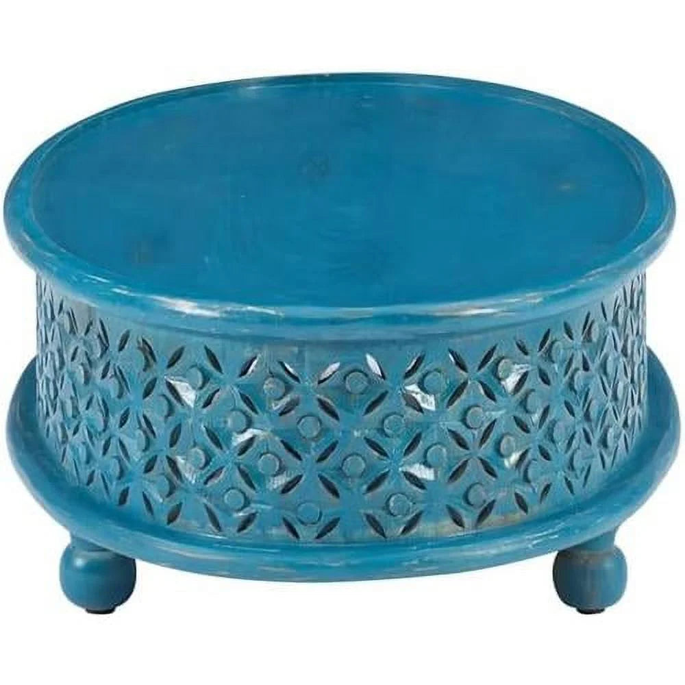 Blue Oval Wood Coffee Table A72797