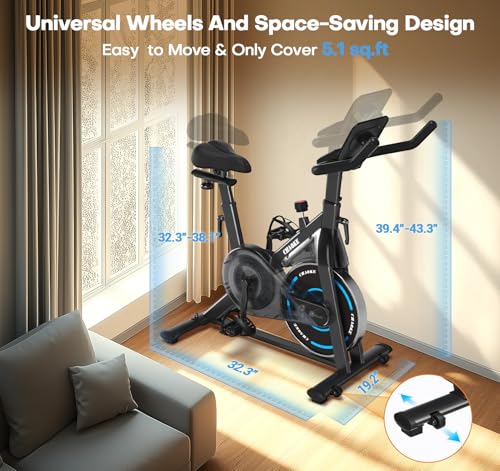 Adjustable Magnetic Resistance Stationary Bike 300LB Weight Capacity A792799