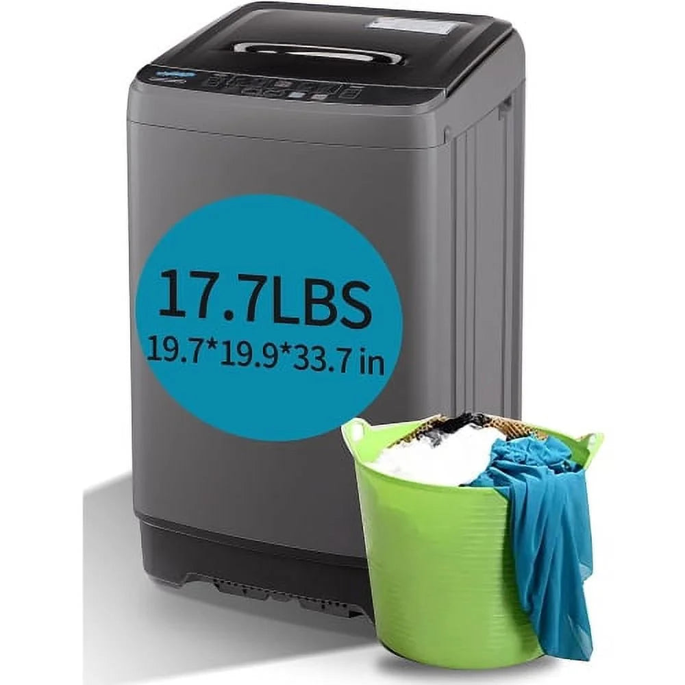 17.7 lbs Portable Compact Washing Machine with Drain Pump C9623