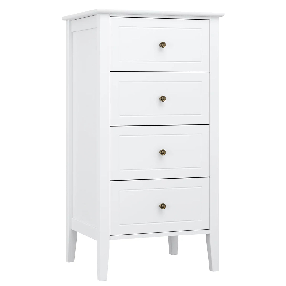 White 4 Drawer Wood Dresser C267