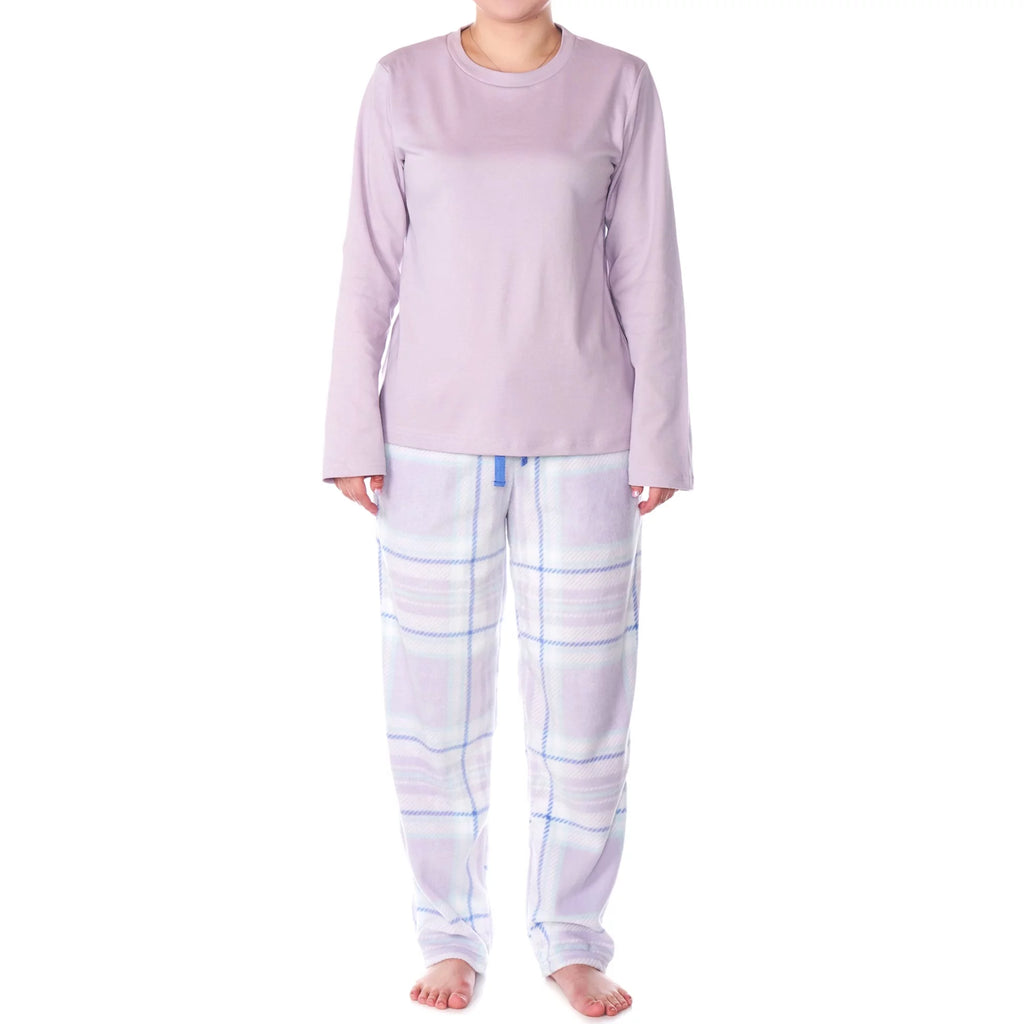 Womens Long Sleeve Fleece Pajama Set V836979