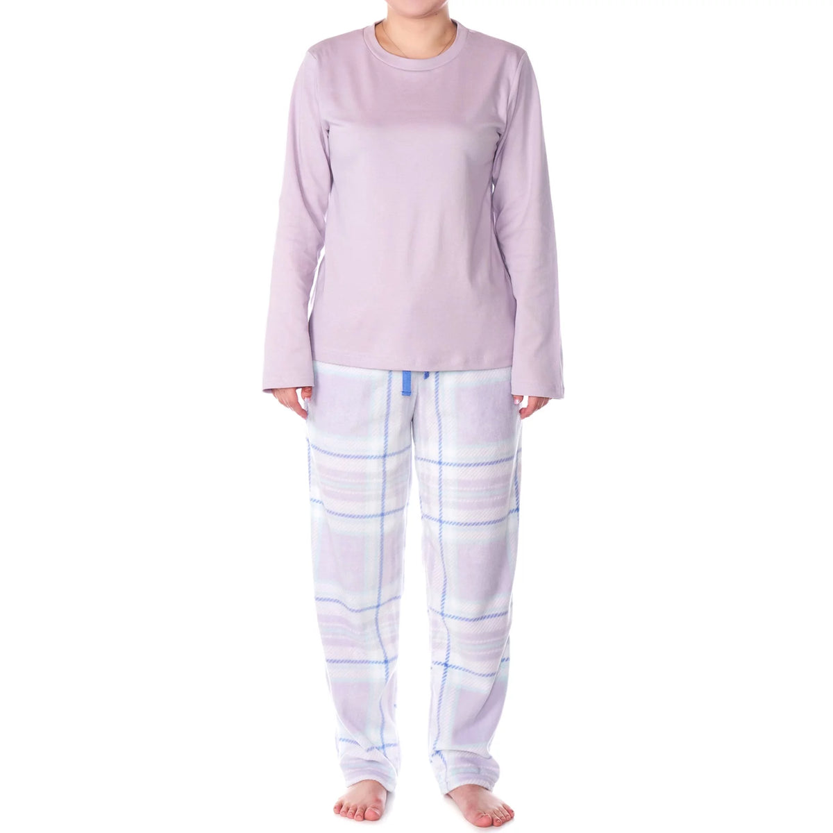 Womens Long Sleeve Fleece Pajama Set V836979