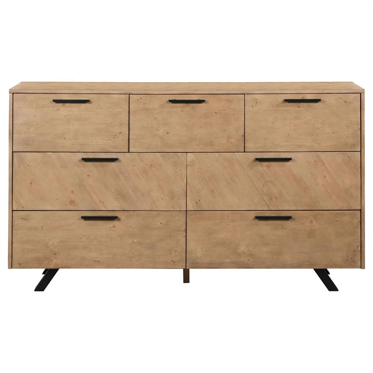7 Drawer Wood Rectangular Dresser I5468