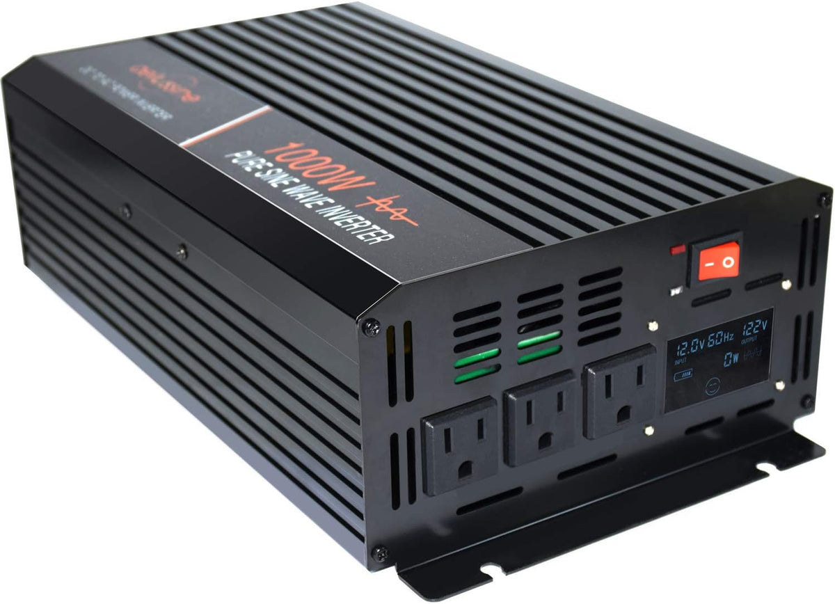 2000W Pure Sine Wave Power Inverter 12v DC to AC 120v Converter D477