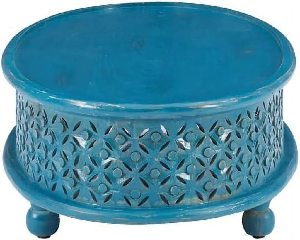 Blue Oval Wood Coffee Table A72797