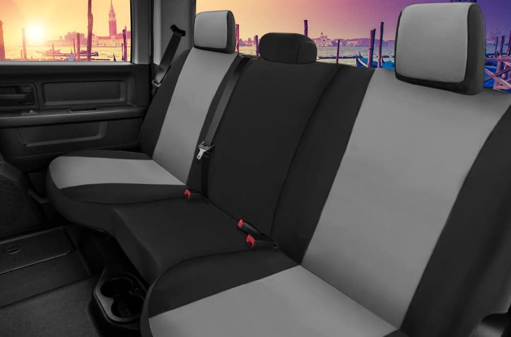 Custom Fit Dodge Ram 1500 2500 3500 Pickup Truck Neoprene Front Seat Covers Gray Black X70390