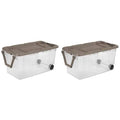 160 qt. Wheeled Storage Box, Case of 2 V487977