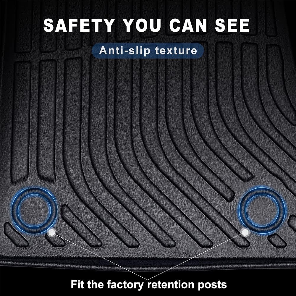 All Weather Floor Mats Custom Fit Car Floor Liner Set Black V38117